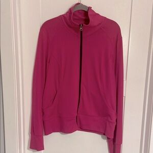 Champion Bright Pink Zip Up Athletic Jacket SZ LG